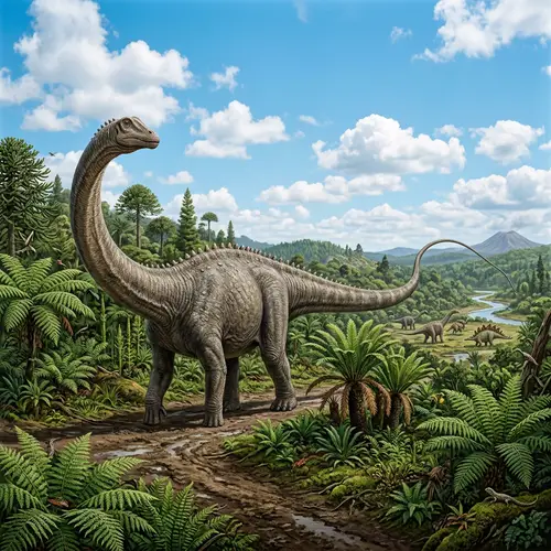 Diplodocus - Ancient Dinosaur Species in Natural Habitat