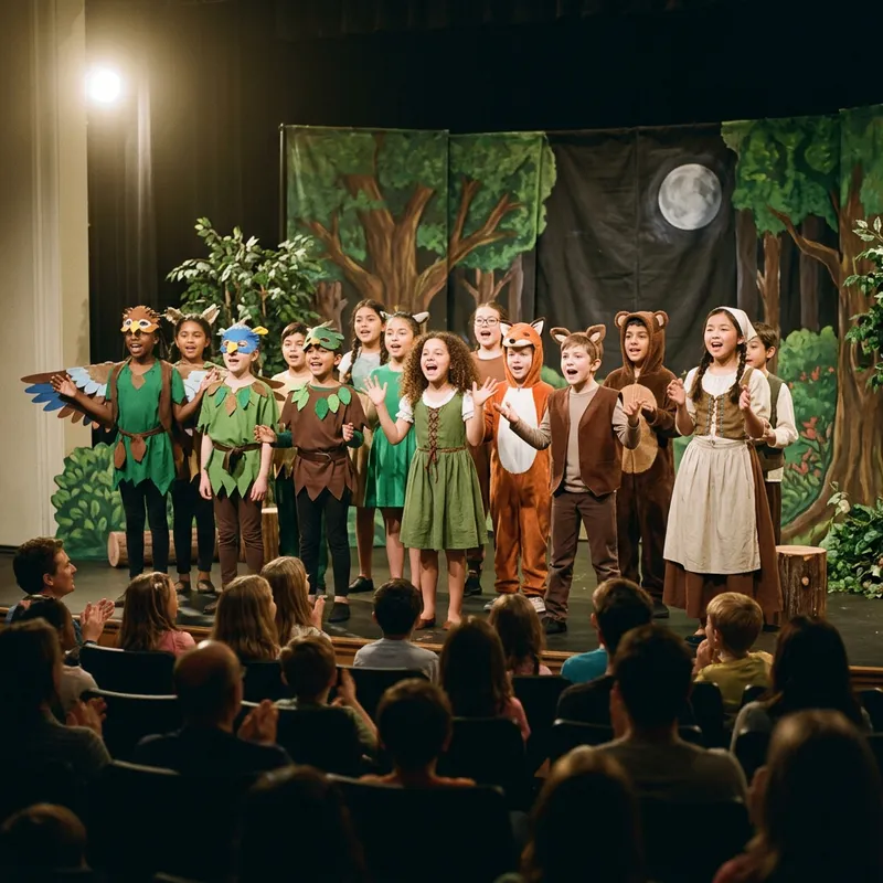Young Actors Performing | Forest Scene Play