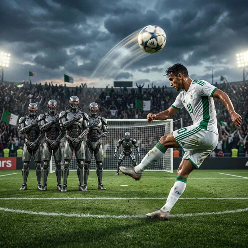 Algerian Soccer Star Mahrez Takes Epic Free Kick Against Cyborgs Algerian Soccer Star Mahrez Takes Epic Free Kick Against Cyborgs