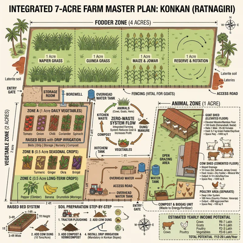 Master Your 7 Acres: Integrated Farming Guide