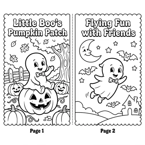 Halloween Coloring Book for Kids: Little Boo Adventures