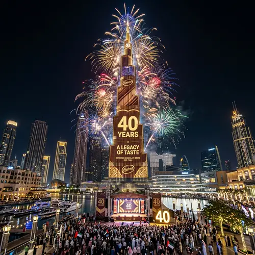 Patchi Chocolate 40-Year Anniversary Grand Celebration | Khalifa Tower Display