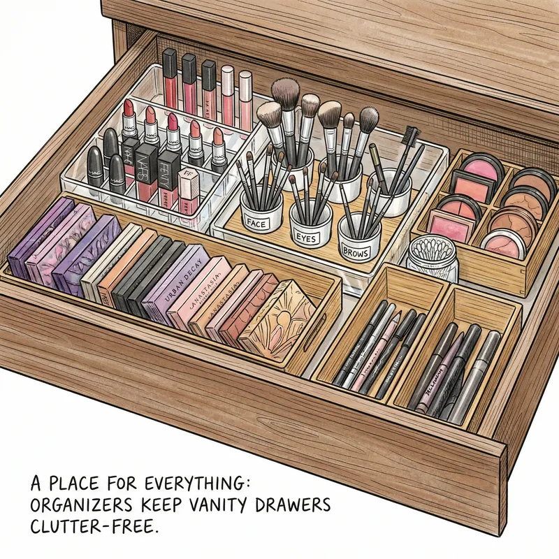 Drawer Dividers and Organizers for Makeup Product Organization Drawer Dividers and Organizers for Makeup Product Organization