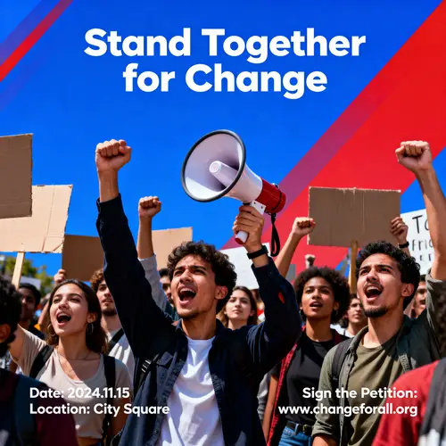 Petition and Rally Poster Design Ideas