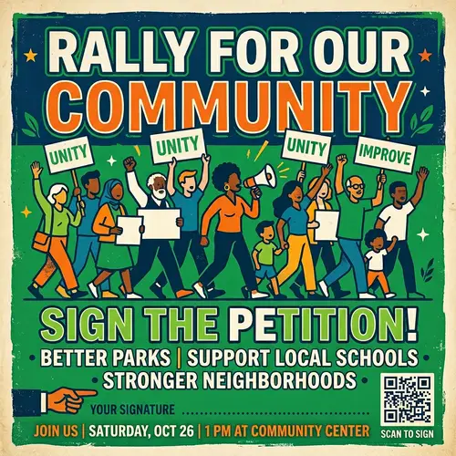 Petition and Rally Poster Design Ideas