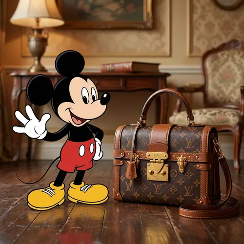 Cheerful Mickey Mouse Luxury Louis Vuitton Bag