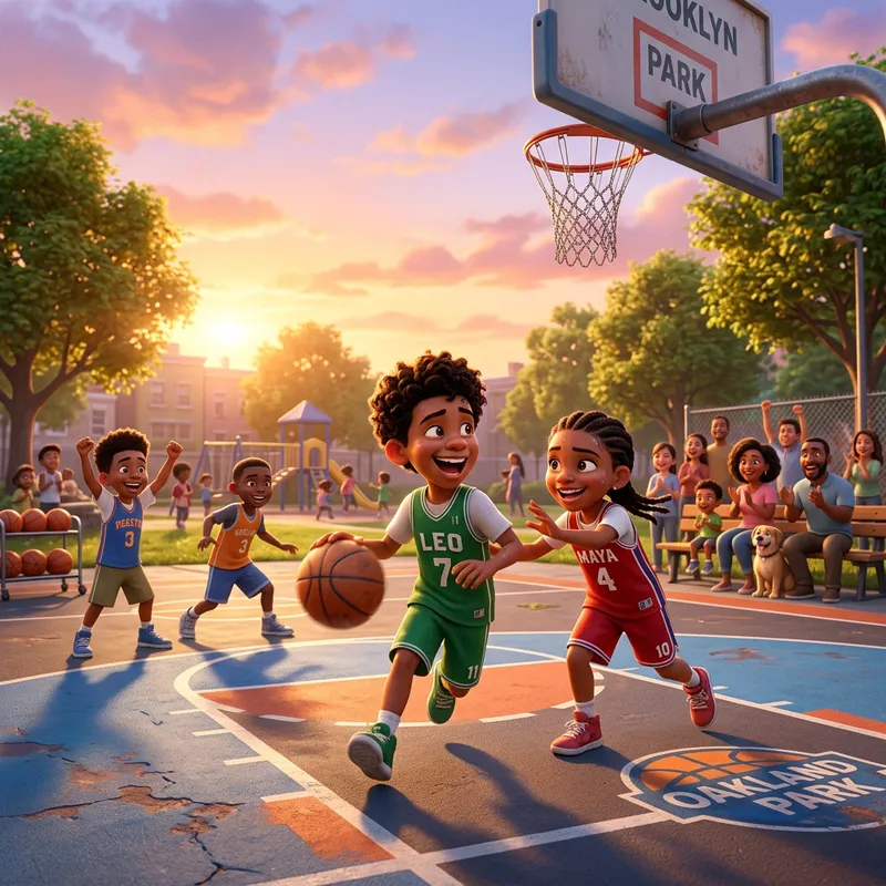 Pixar Style Basketball Court Image Pixar Style Basketball Court Image
