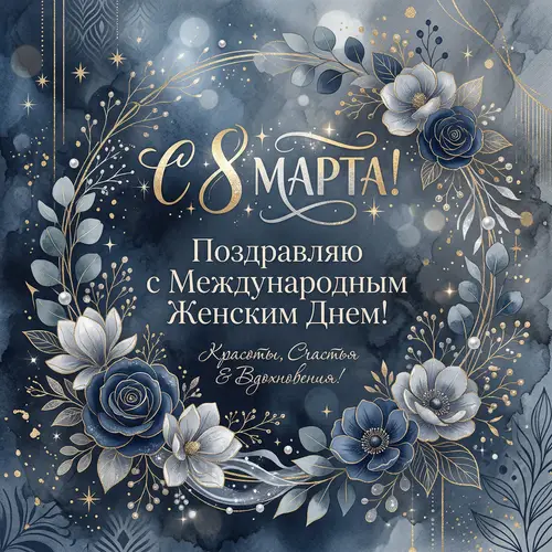 Elegant 8th March Greeting Card Design