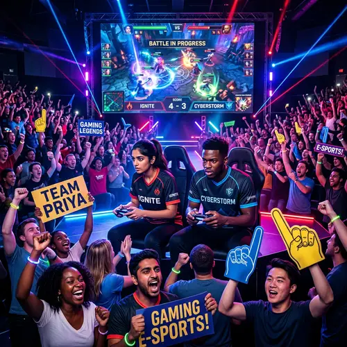 Exciting Video Game Tournament: Strategic Battle in Progress