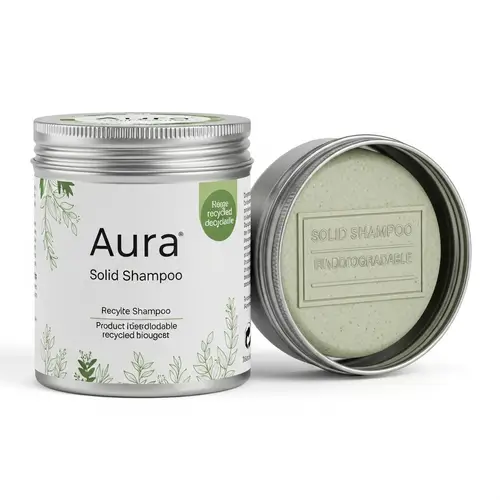 Eco-Friendly Solid Shampoo Packaging for Aura