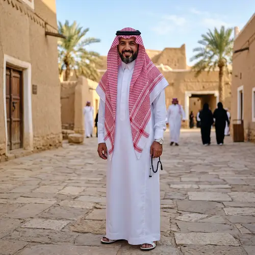 Saudi Arabia Traditional Thobe and Shomag Images