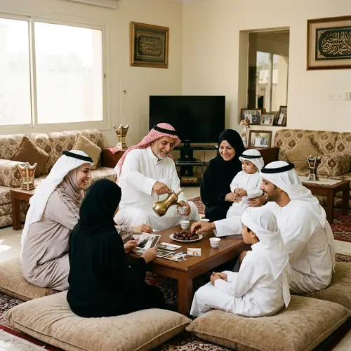 Create a Vibrant Saudi Family Portrait