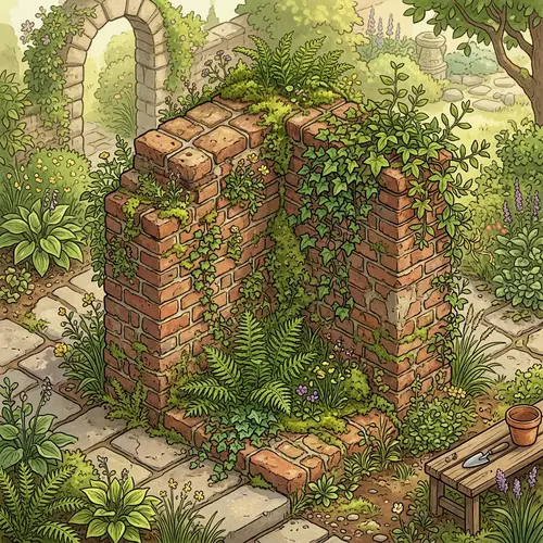 Isometric Plants from an Old Brick Wall