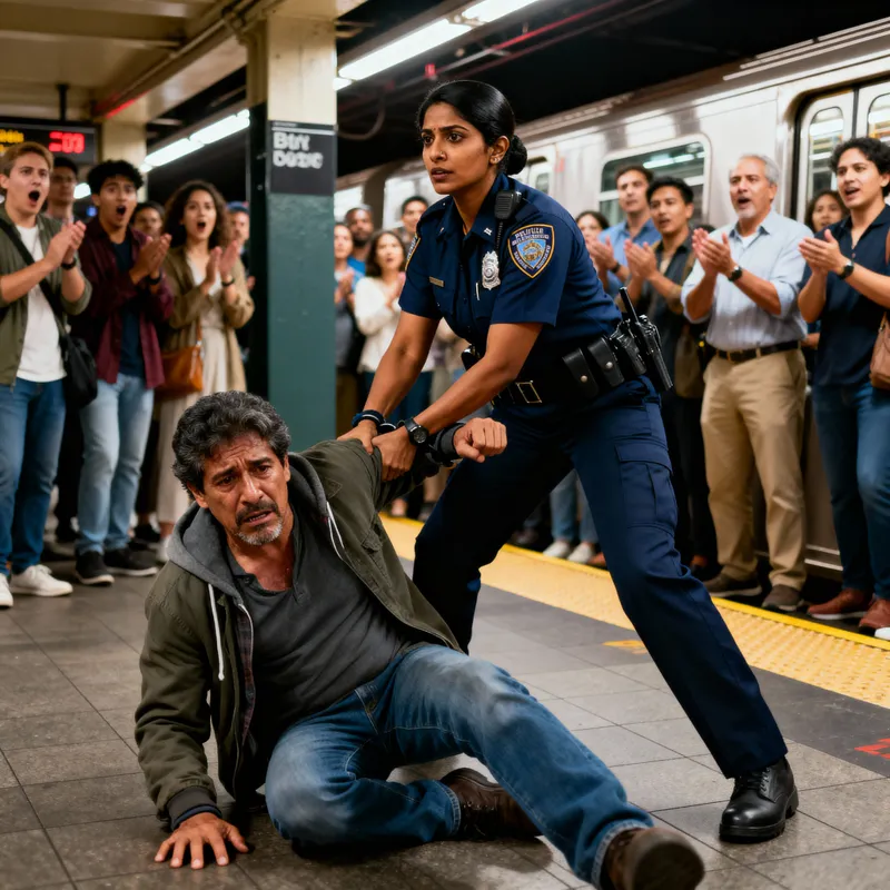 Subway Hero: Officer Apprehends Thief in Action