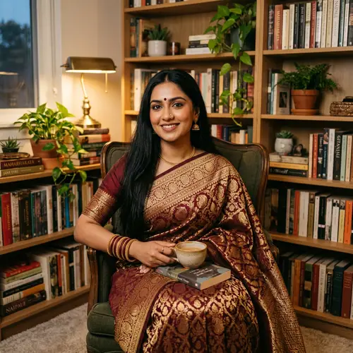 Traditional Indian Saree Portrait | Elegant South Asian Woman