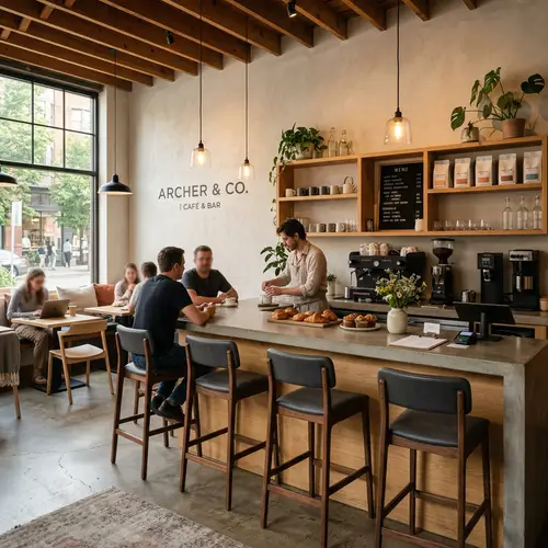 Modern Cozy Café Bar Design - Minimal Aesthetic