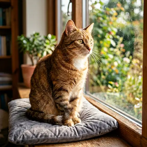 Sleek Domestic Cat with Illuminated Eyes | Ethereal Look