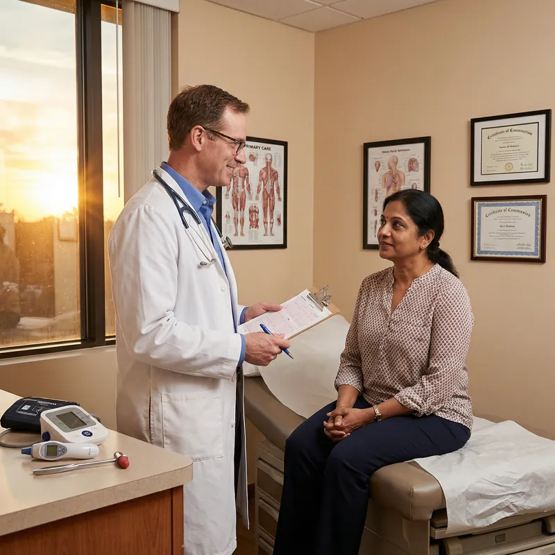 Realistic Primary Care Setting Image for Health Blogs