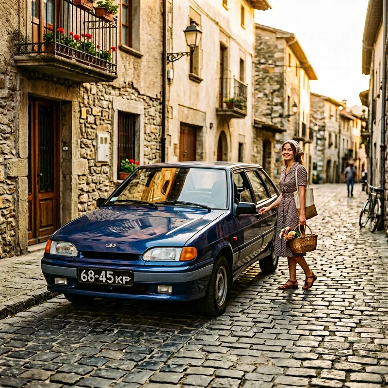 Vintage Lada 2114: Classic Car Charm of the 70s