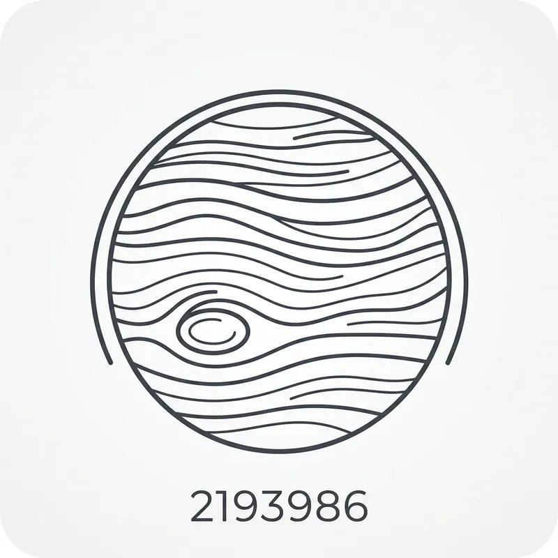 Minimalist Jupiter Planet Icon
