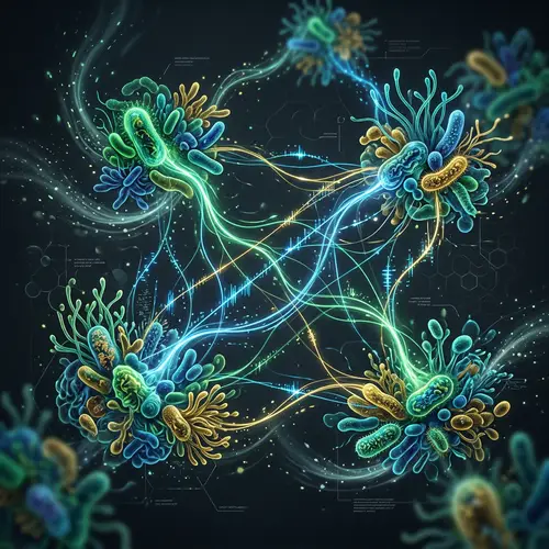 Vibrant Microbial Consortia Visualization