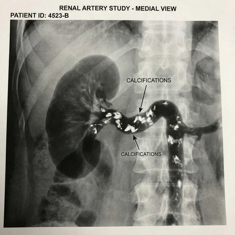 Renal Artery Calcification Radiograph