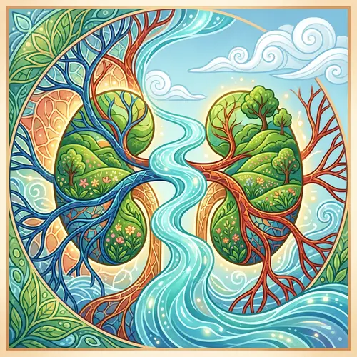 Renal Wellness: Abstract Representation of Healthy Kidneys