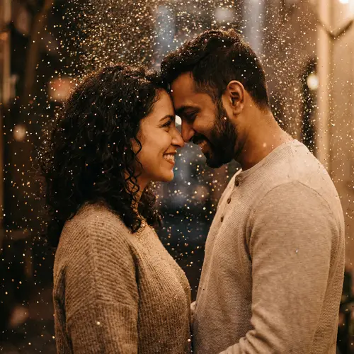 Engaging Multicultural Couple in Romantic Moment | Magic & Romance