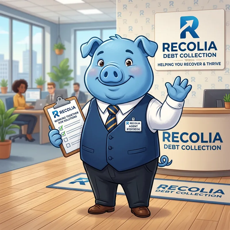 Blue Pig Mascot for Recolia Debt Collection Blue Pig Mascot for Recolia Debt Collection
