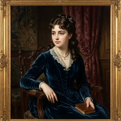 Elegant 1888 Portrait of a Young Duchess