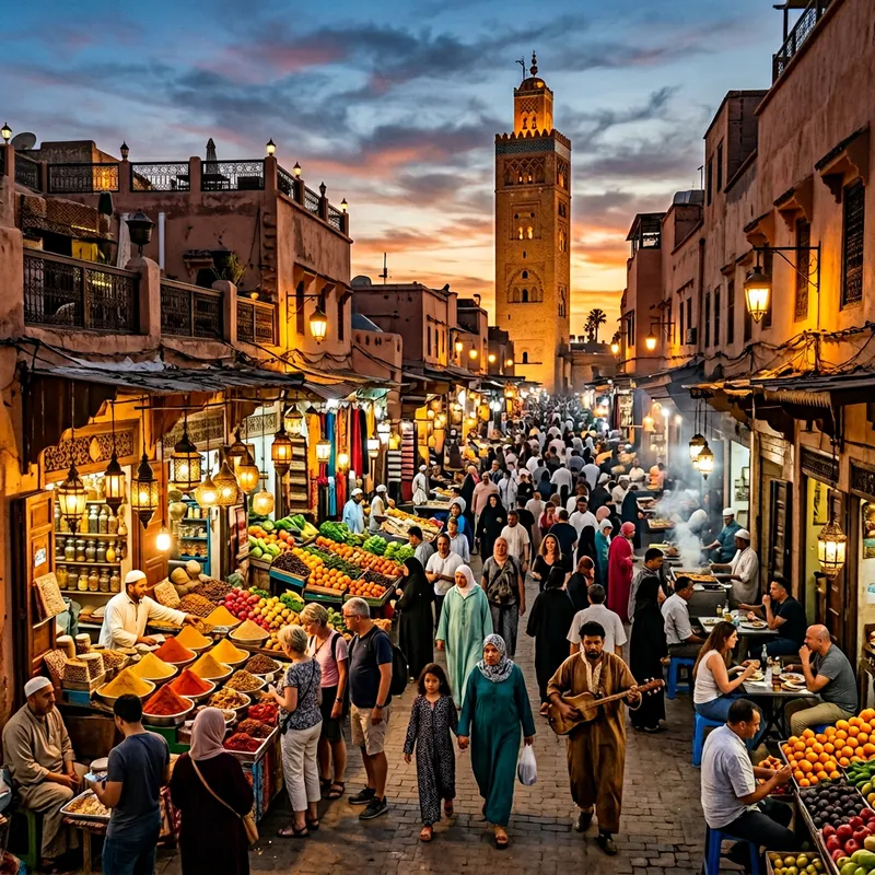 Jemaa El Fna Square in Morocco - Lively Market Scene & Culture