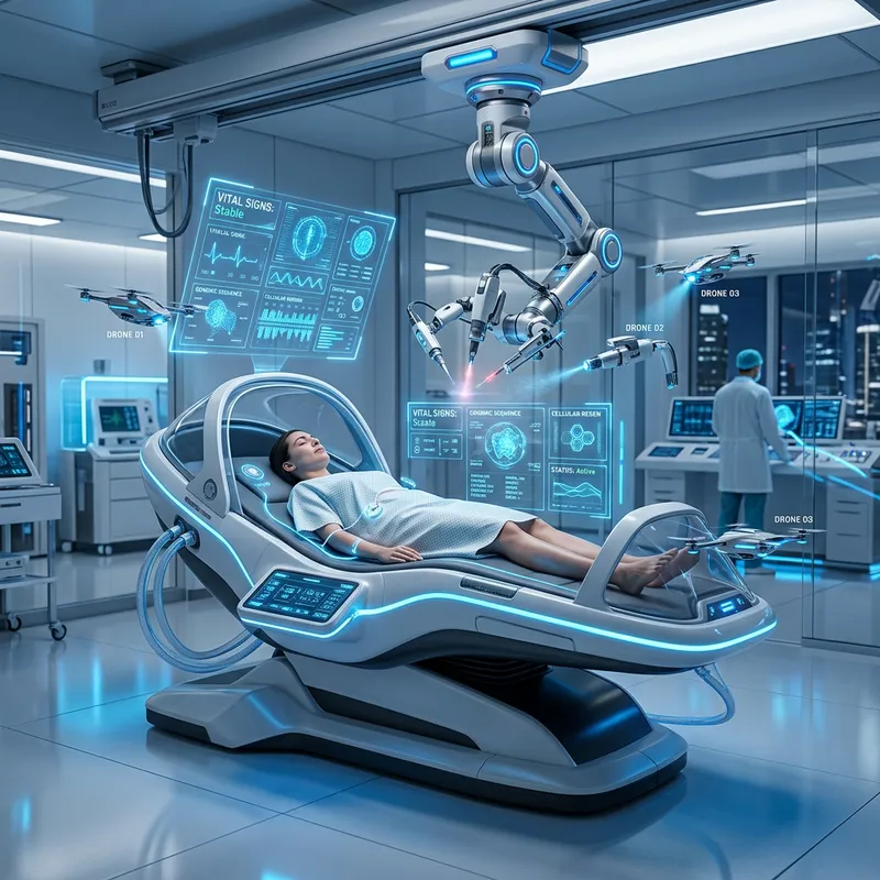 Futuristic Medbed: Advanced Health Technology and Care