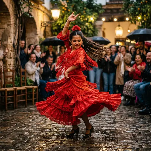 Flamenco Dance in the Rain: A Captivating Performance