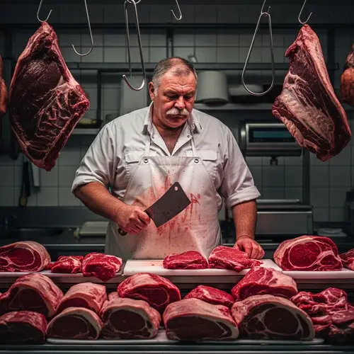 Expert Butcher with Quality Meat Selection