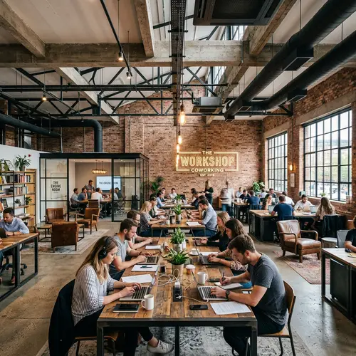 Modern Industrial Coworking Space Design