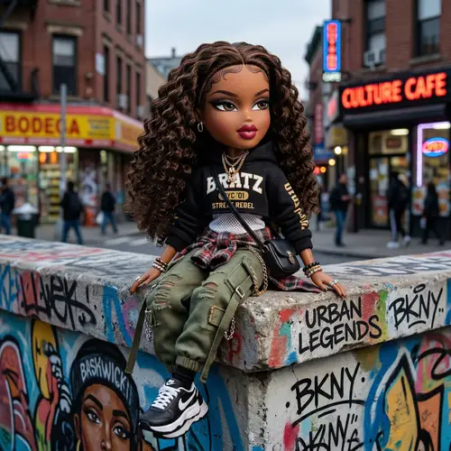 Stunning African-American Urban Brat Doll