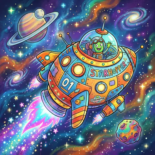 Cartoonish Spaceship - Fun & Imaginary Designs