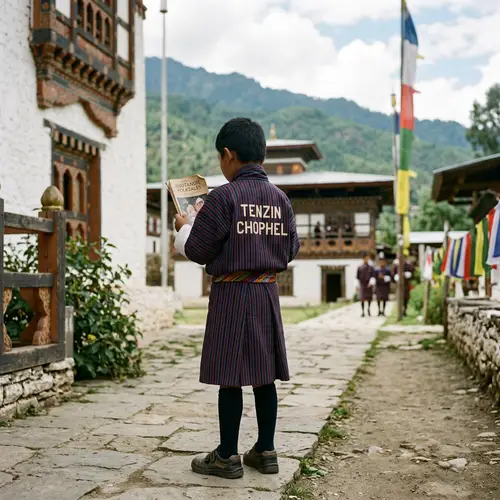 Bhutanese Boy Holding Book | TENZIN CHOPHEL Inspiration