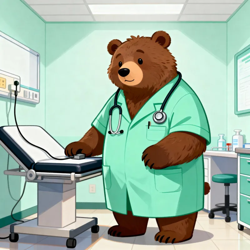 Caring Bear Doctor Ready for Your Check-Up