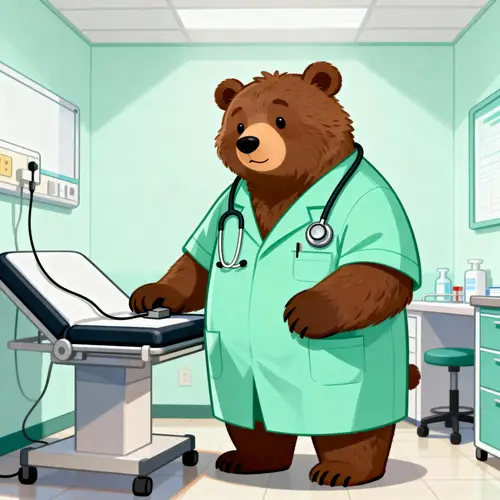 Caring Bear Doctor Ready for Your Check-Up