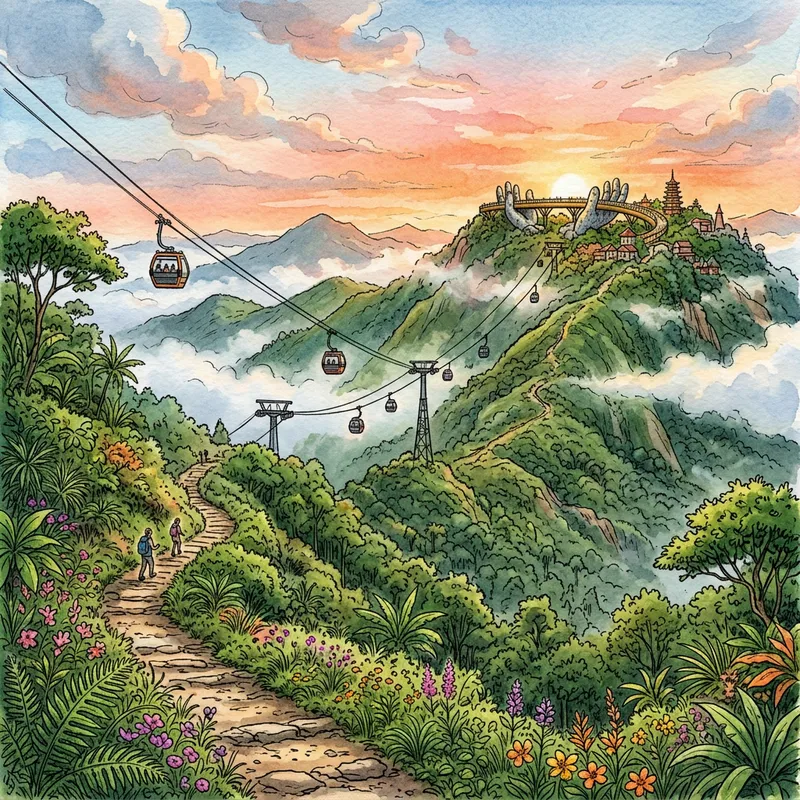 Ba Na Hills Vietnam Drawing: An Artistic Portrayal of Idyllic Setting