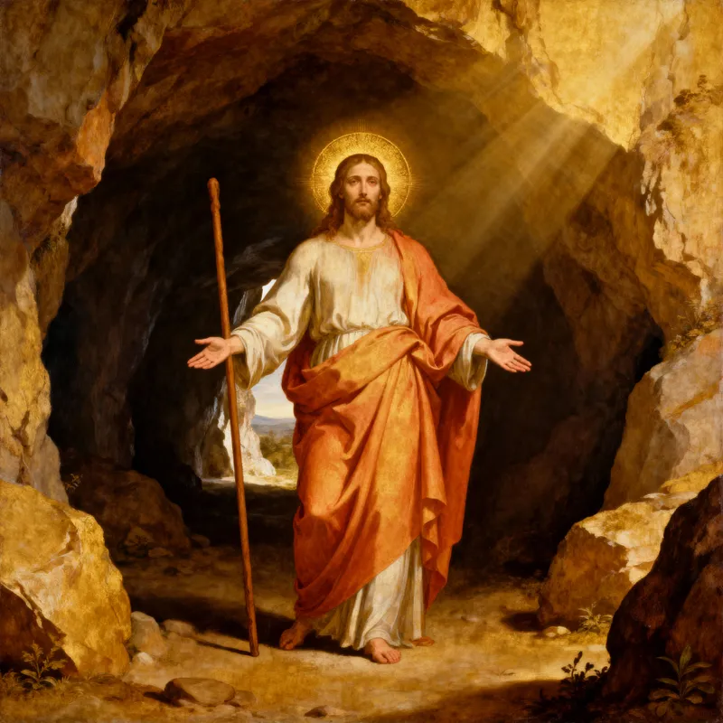 Renaissance Artwork: Jesus Christ in a Cave