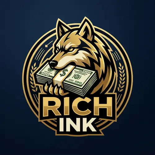 Wolf Logo Design for Rich Ink
