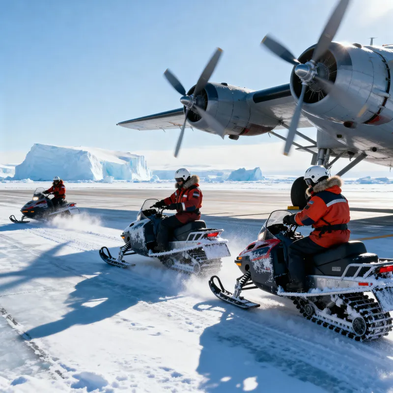 Antarctic Scientists: Climate Research with Skidoos
