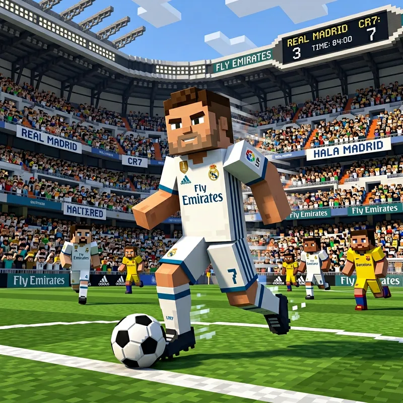 Ronaldo in Real Madrid 2017/18: Minecraft Edition