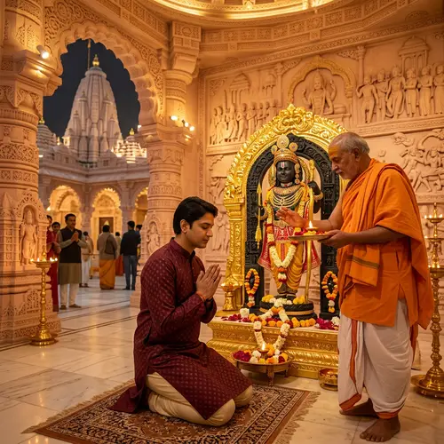 Tranquil Devotion: Blessings from Lord Ram at Ram Mandir, Ayodhya