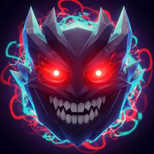 Hard Demon Face - Geometry Dash Art