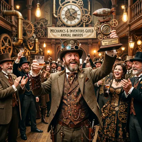 Steampunk Gentlemen Celebrate Their New Award