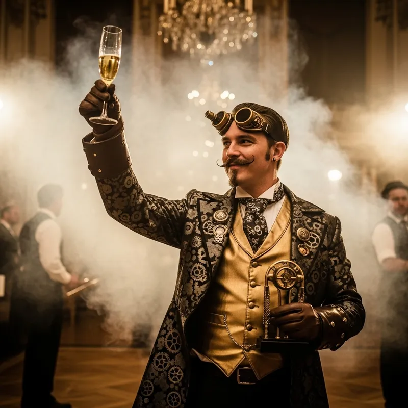 Steampunk Gentlemen Celebrate Their New Award