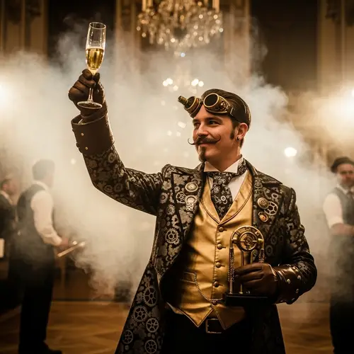 Steampunk Gentlemen Celebrate Their New Award